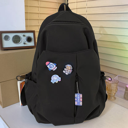 New Simple Solid Color Backpack