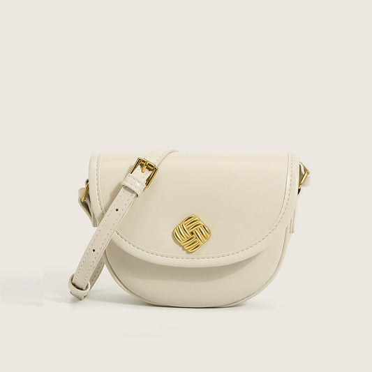 Round Women's Single Shoulder Design Mini Saddle Bag