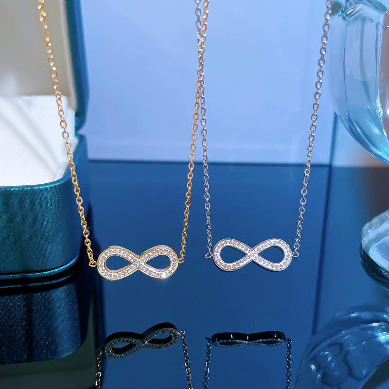 リボン結びの目がミニマリストなストーブの本物の金ネックレス（女性用）