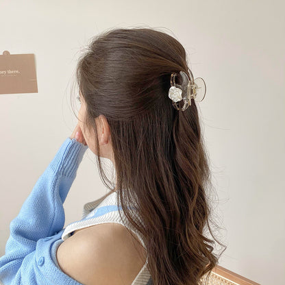 Rose Flower Style Hair Claw