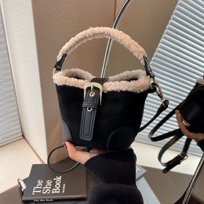 Crossbody Bags Women Shoulder Bag Casual Retro Plush Bag