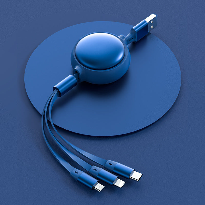 3 in 1 USBケーブル マイクロUSBタイプCケーブル 3 in 1 2.4A 引き込み式USB C充電ケーブル