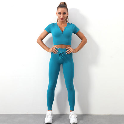 HIGH WAISTED ABDOMINAL SEAMLESS YOGA SUIT