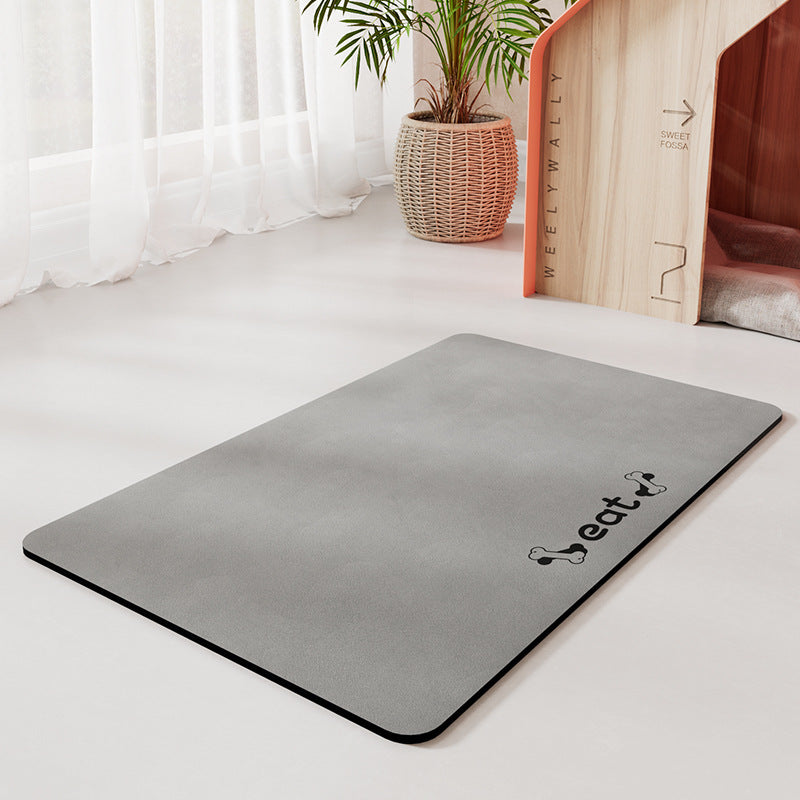 Minimalist Pet Feeding Mat Repeated Washing Water-absorbing Non-slip Mat