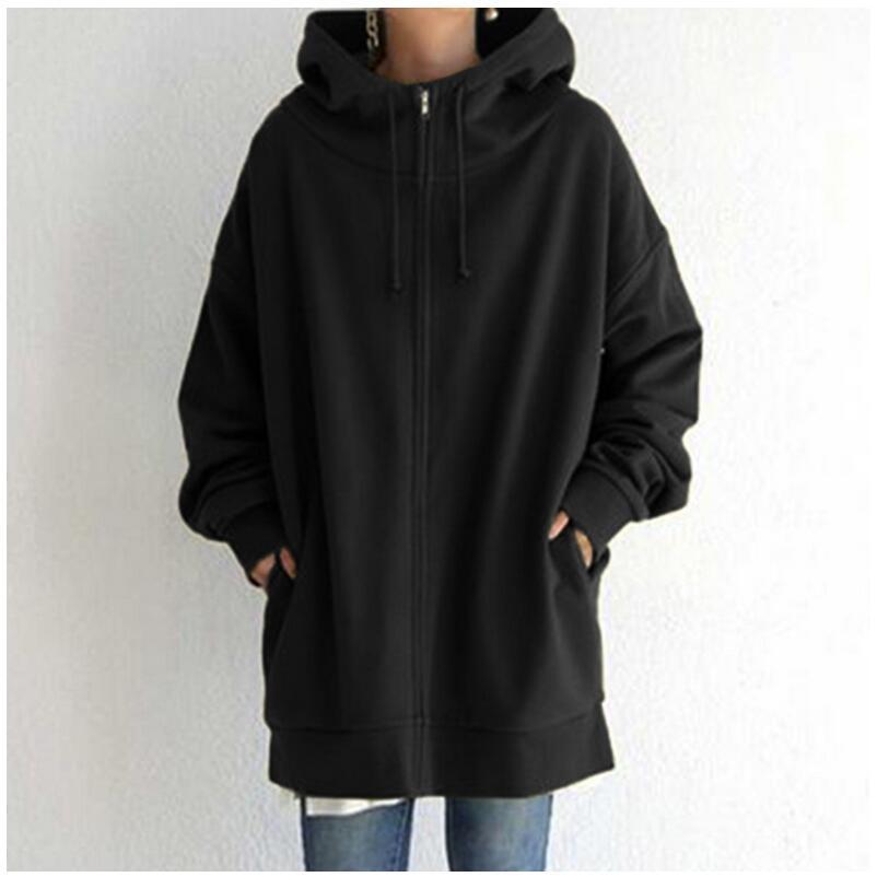 Women's Fuzzy Hoodies Long Sport Pullover Hoodie Full-Zip