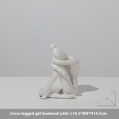 Nordic Luxury Character Bookend Decoration Model Creative & Soft