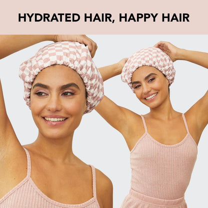 Women's Fashion Double-layer Shower Cap