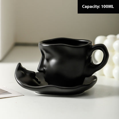 Creative Person Face Kiss Ceramic Cup