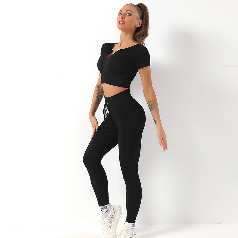 HIGH WAISTED ABDOMINAL SEAMLESS YOGA SUIT