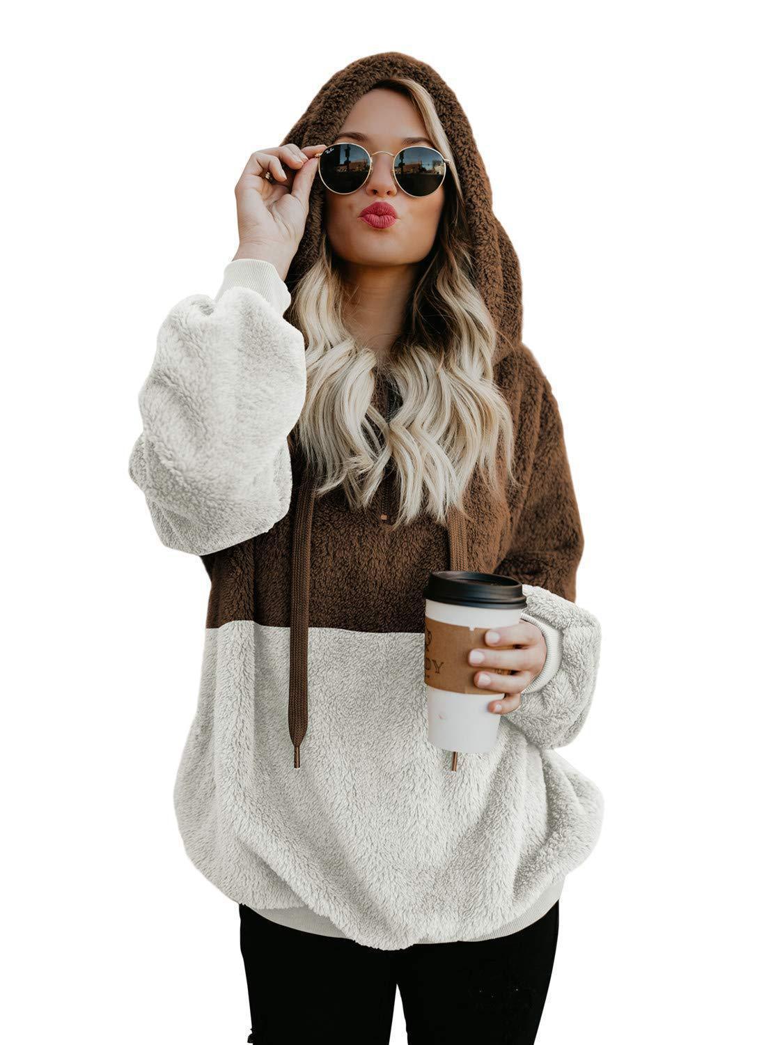Women Casual Plush Hoodie