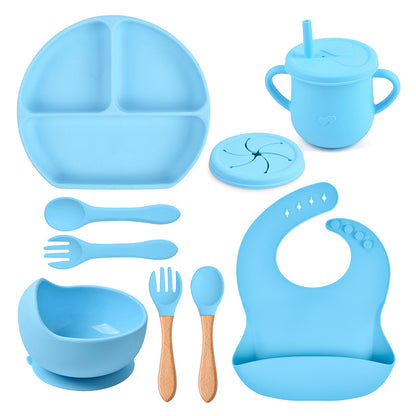 Silicone Solid Colors Babies' Tableware Set