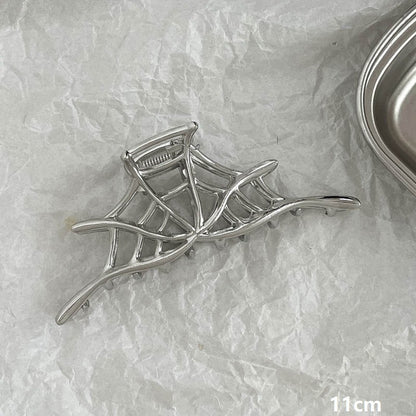 Silver Metal Barrettes Updo Hair Claw