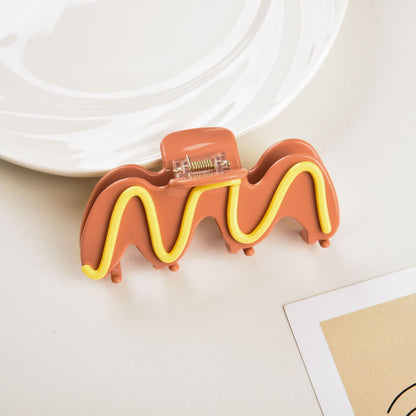 New Candy Color Checkerboard Acetate Hair Claw