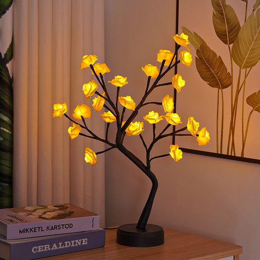 Flowers Tree Table Lamp USB Operated