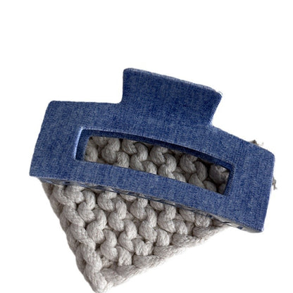 Blue Denim Jeans Style Acetate Hair Simple Shark Claw