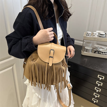 Retro Bohemian Style Tassel Backpack Bag For Women