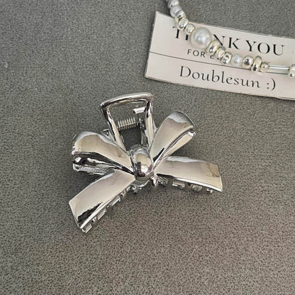 Silver Metal Barrettes Updo Hair Claw