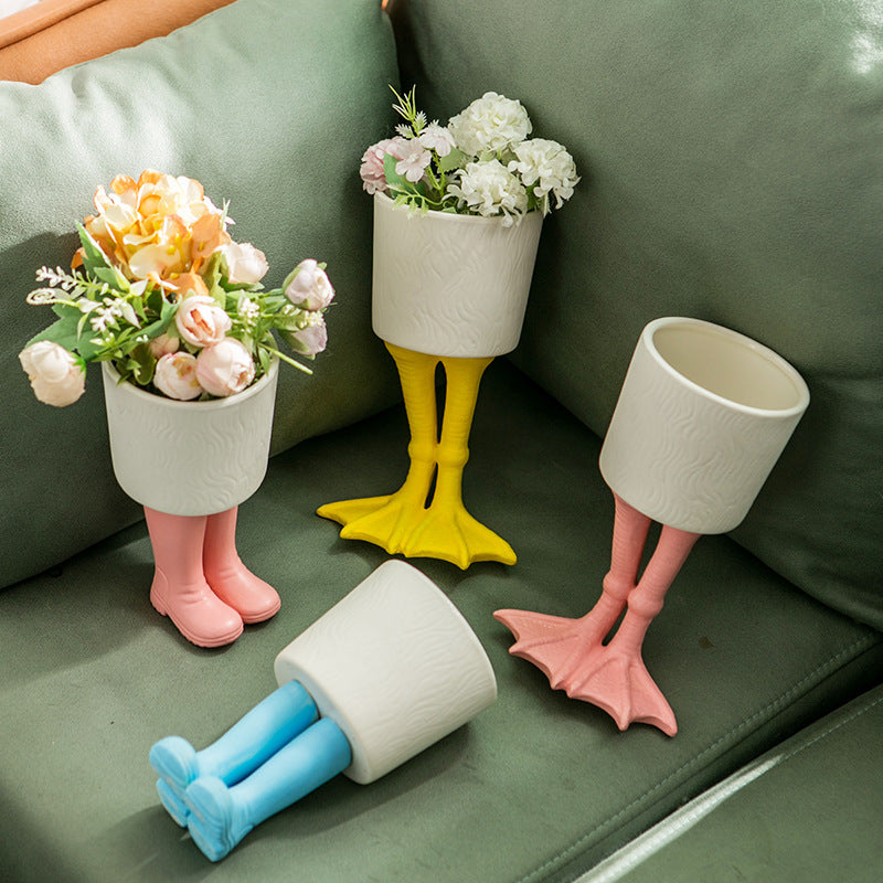 Duck feets Home Soft Decoration Vases