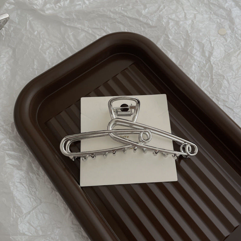 Silver Metal Barrettes Updo Hair Claw