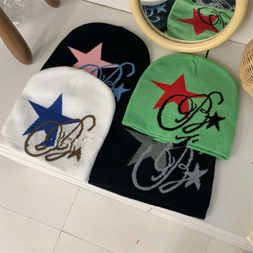 Rockstar Jacquard Knitted Beanie