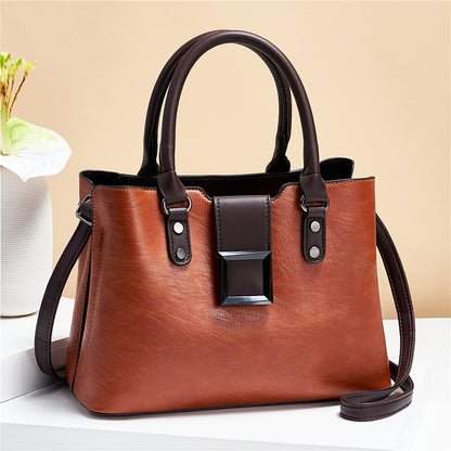 Women Shoulder Bag Big Buckle Handbag