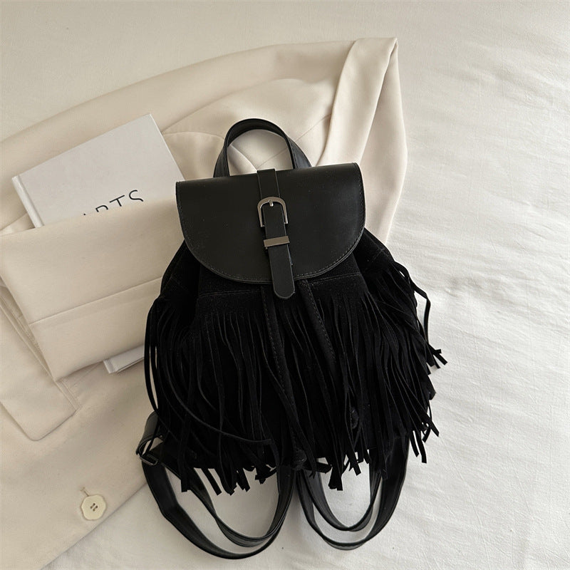 Retro Bohemian Style Tassel Backpack Bag For Women