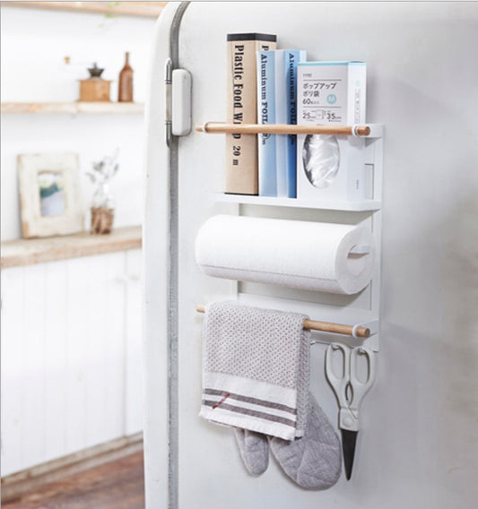Refrigerator Side Hanging Magnet Shelf Kitchen Refrigerator Storage Side Shelf Rack