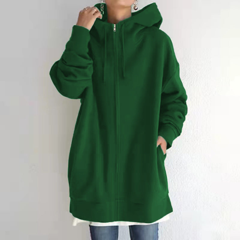 Women's Fuzzy Hoodies Long Sport Pullover Hoodie Full-Zip