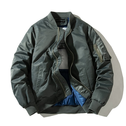 Acket Solid Pilot Jackets For Men