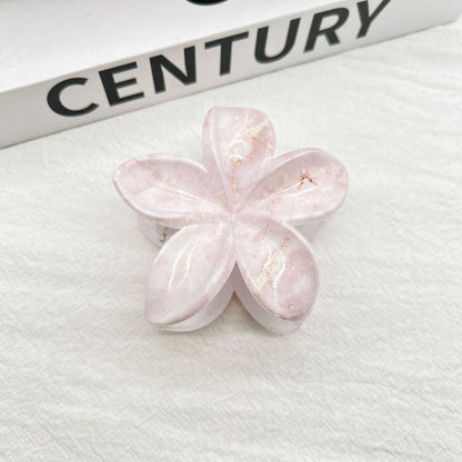 Color Blooming Plumeria Rubra Hair Clip