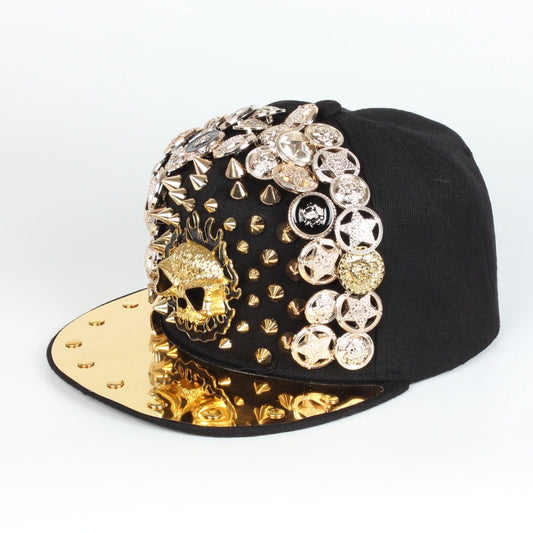 Skull Leopard Head Rivet Baseball Cap