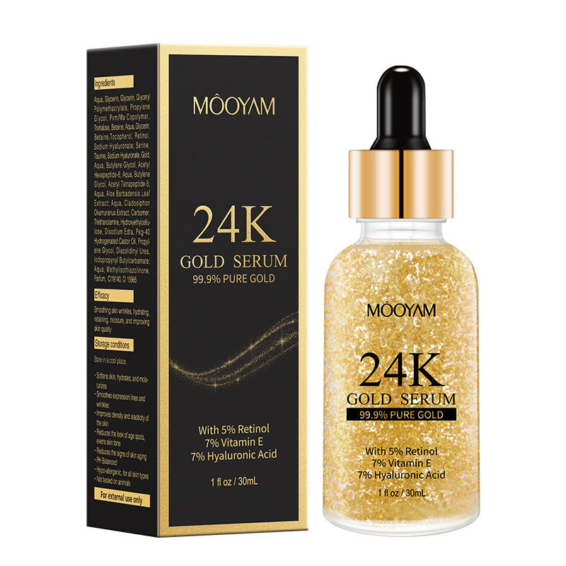 24Kゴールドフォイル30mL ビタミンE レチノール アンチリンクル リフティングフェイスセラム