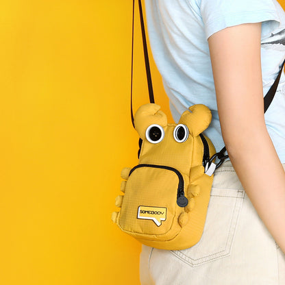 Tricolor Patch Little Crab Funny Bag Crossbody Small Square Bag
