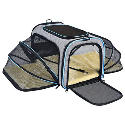 Carrier For Cat Pet Airline Approved Expandable Foldable Travel Bag
