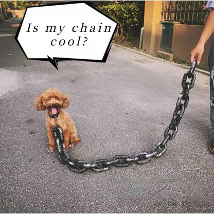 Simulation Iron style Plastic Pet Dogs Chain Chamber