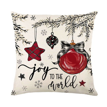 Christmas set of 4 Cushion Cover Pillowcase Merry Christmas Decor