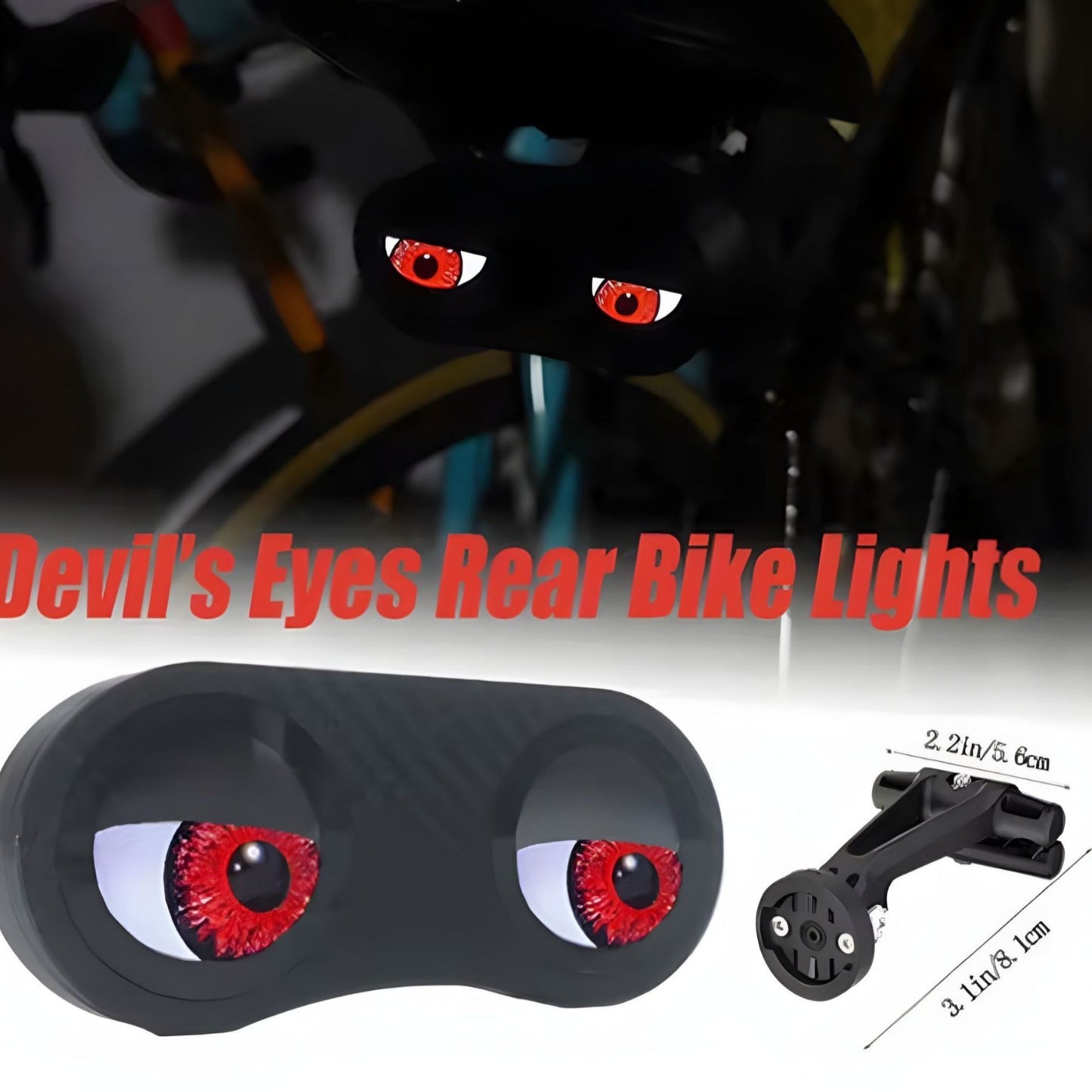 App Control Animation Single & Double Devil Eye Bicycle Taillight