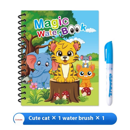 Children's Kindergarten Magic Repeated Graffiti Watercolor Painting Book Album