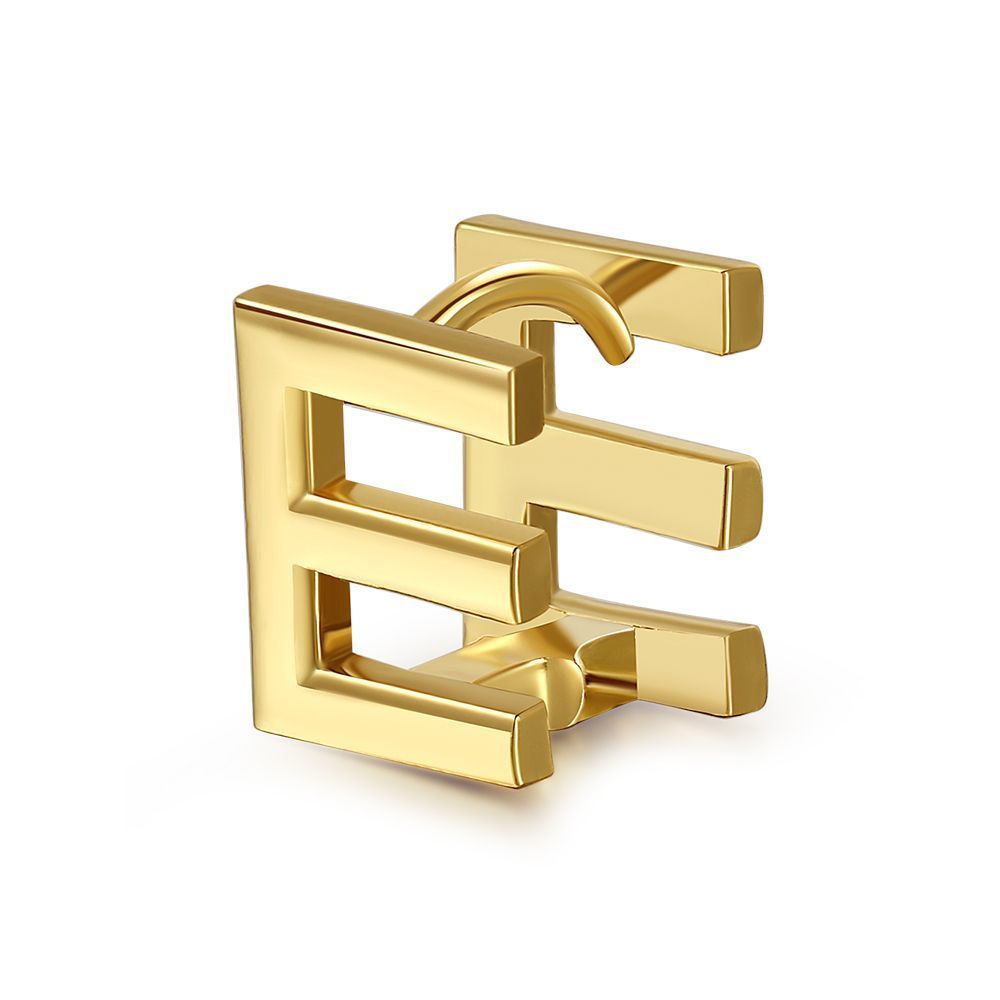 18K Gold Color Preserving Jewelry Name Letter Earrings Earrings