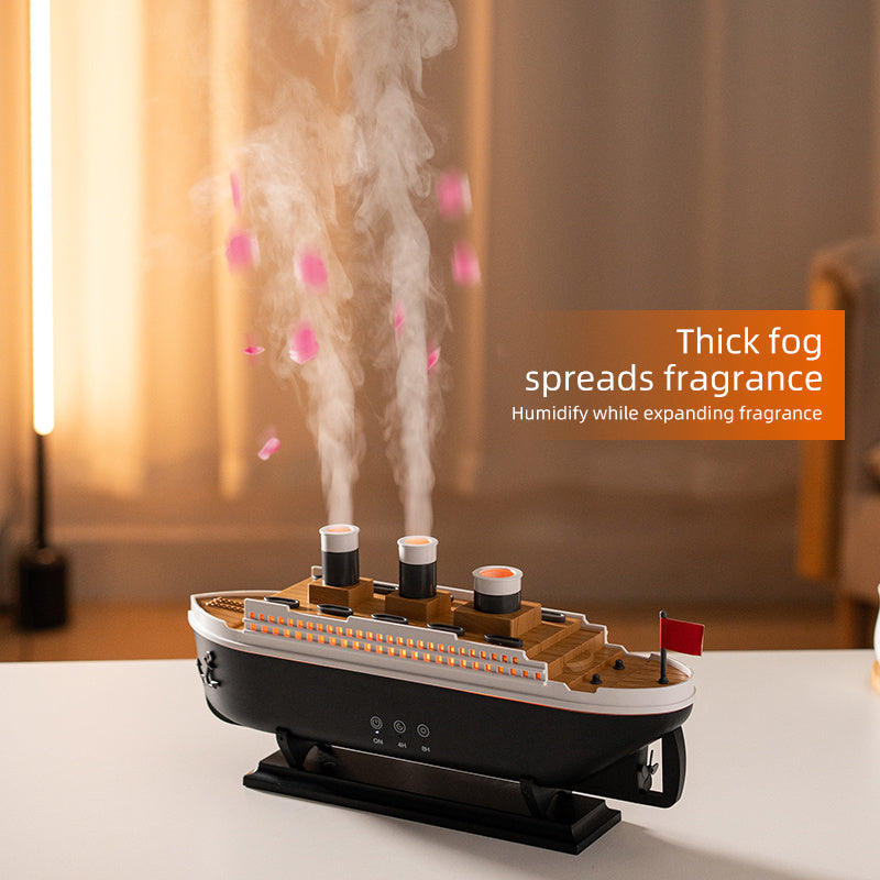 Titanic Style Essential Oil Diffuser For Home Office Bedroom Atmosphere Night Light 7 LED Colors