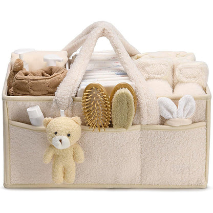 Diaper Caddy Organizer For Changing Table, Storage Basket For Wipes Etc