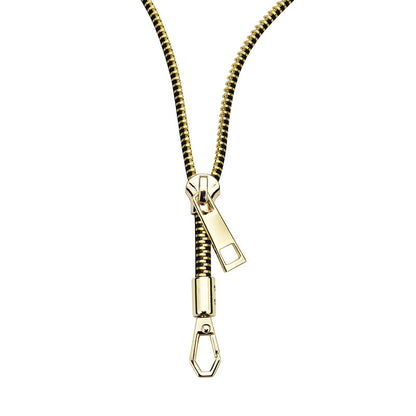 Hip Hop One Style Dual-wear Zipper Necklace