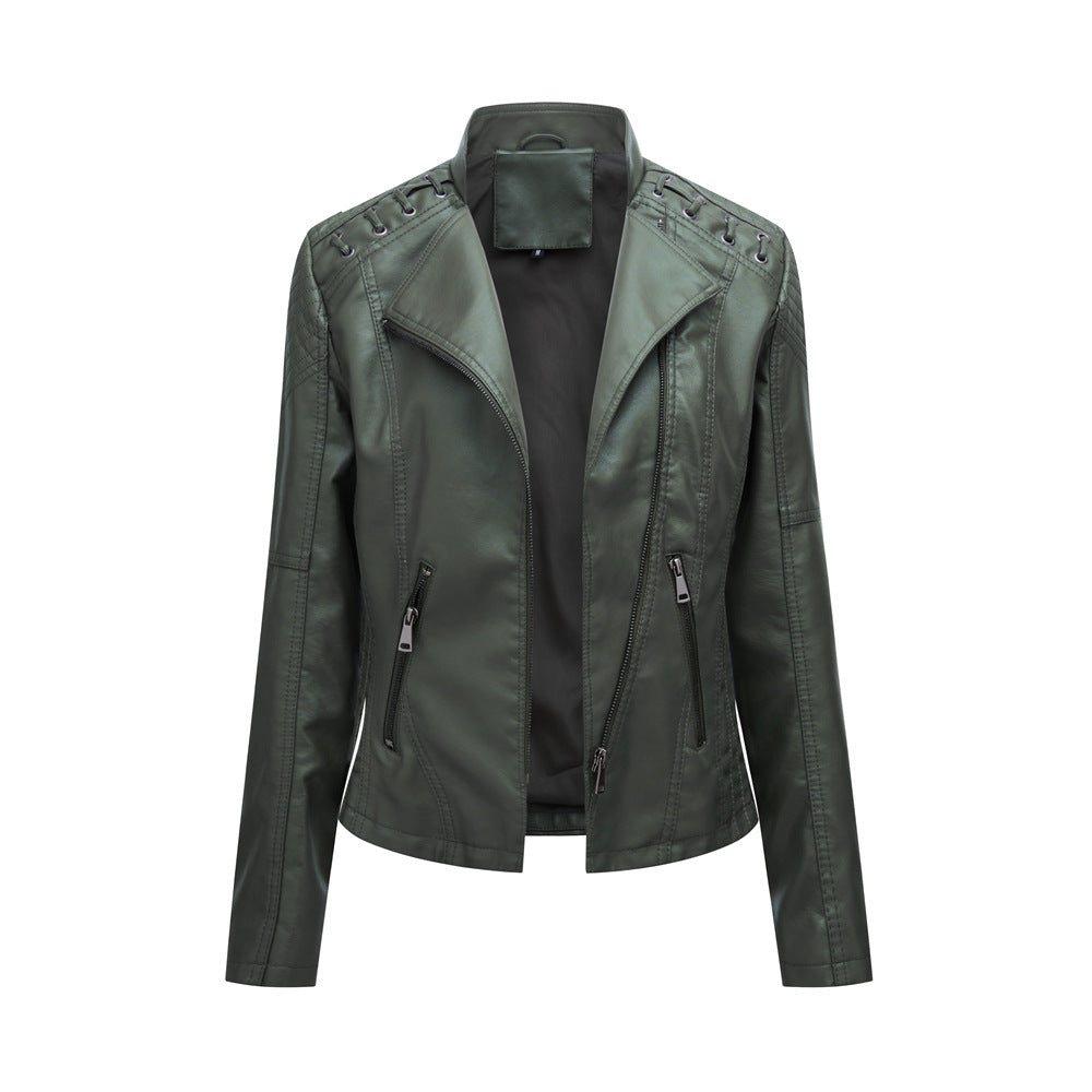 Women's Short Leather Jacket