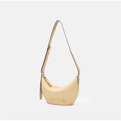 Soft Boat Vegan Leather Horn Shoulder Crossbody Bag