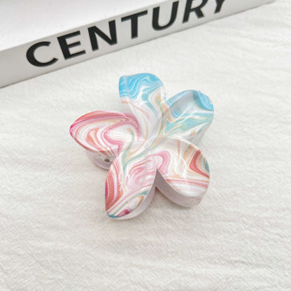 Color Blooming Plumeria Rubra Hair Clip