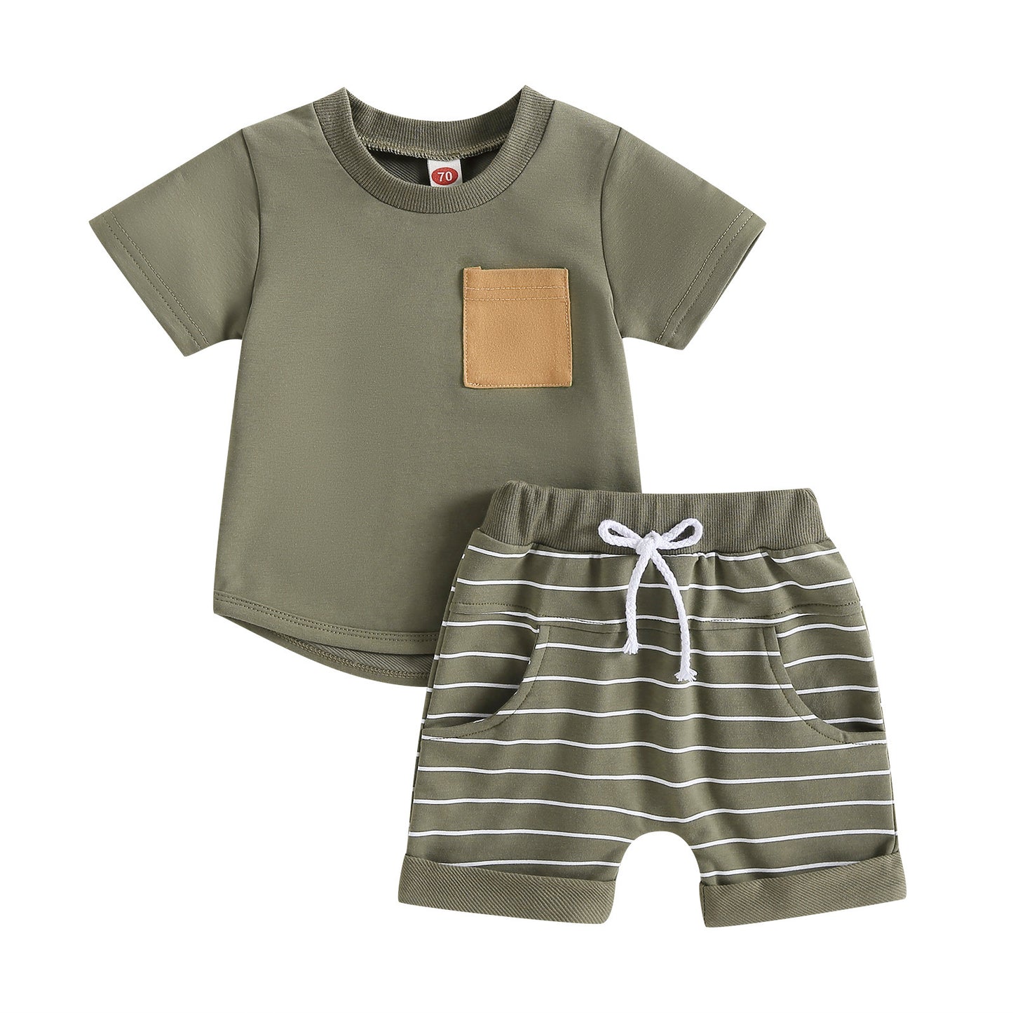 男の子用Tシャツ ストライプ ショートパンツ スーツ