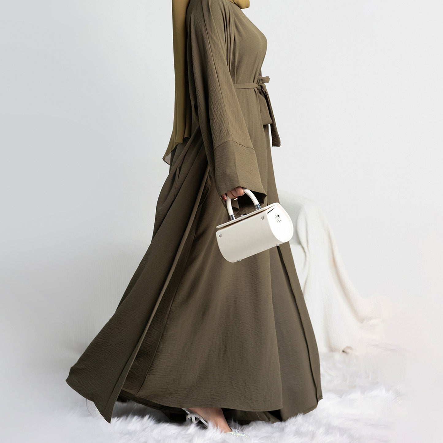 Solid Color Two-piece Abaya