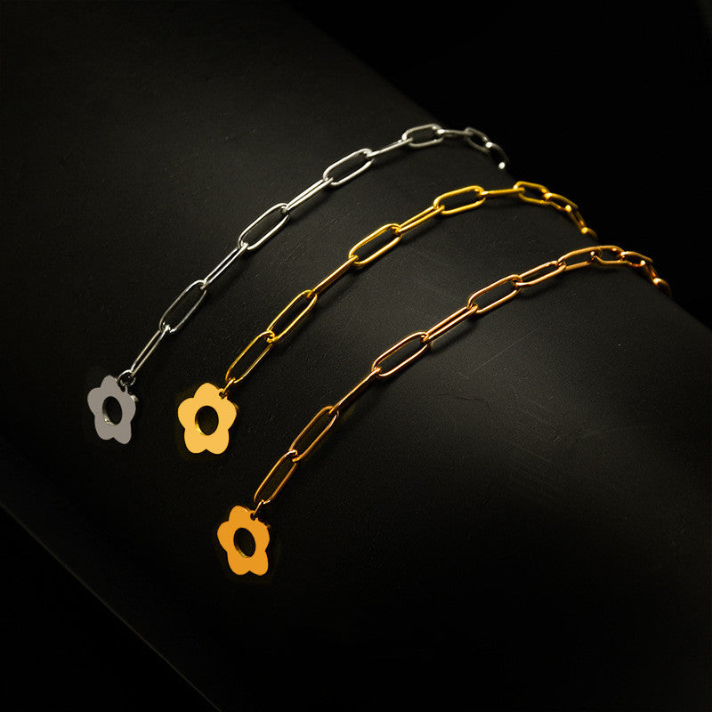 All-match Bracelet Titanium Steel Plated 18K Gold bracelet