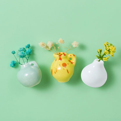 Three-dimensional Decoration Magnetic Ceramic Mini Vases