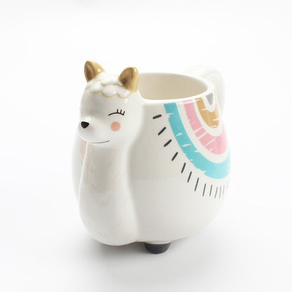 Alpaca Shaped Ceramic Mug